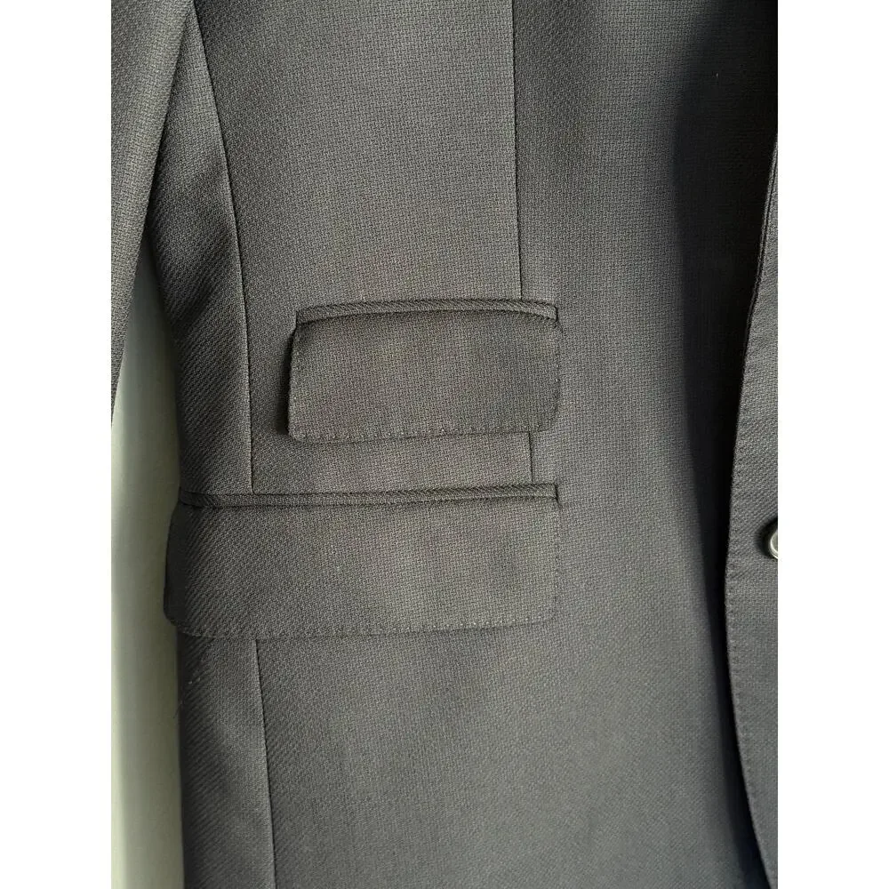 Hugo Boss The Sweet3 Blazer 36R Dark Gray 100% Virgin Wool Two-Button Jacket